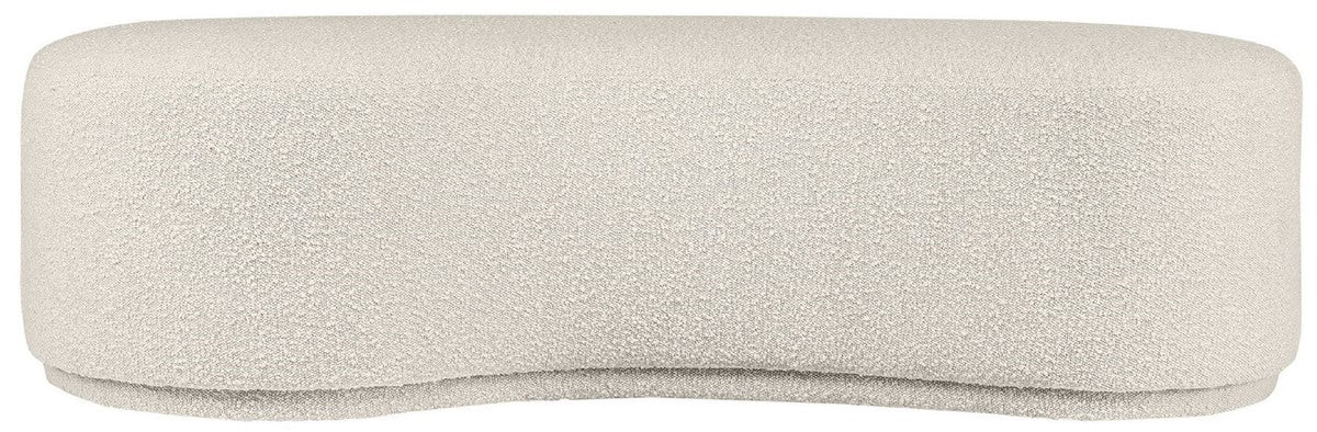 Casa Padrino banco de lujo crema 149 x 65,5 x A. 41 cm - Banco curvo - Muebles de Sala de Estar - Muebles de Hotel - Colecci¨®n de Lujo