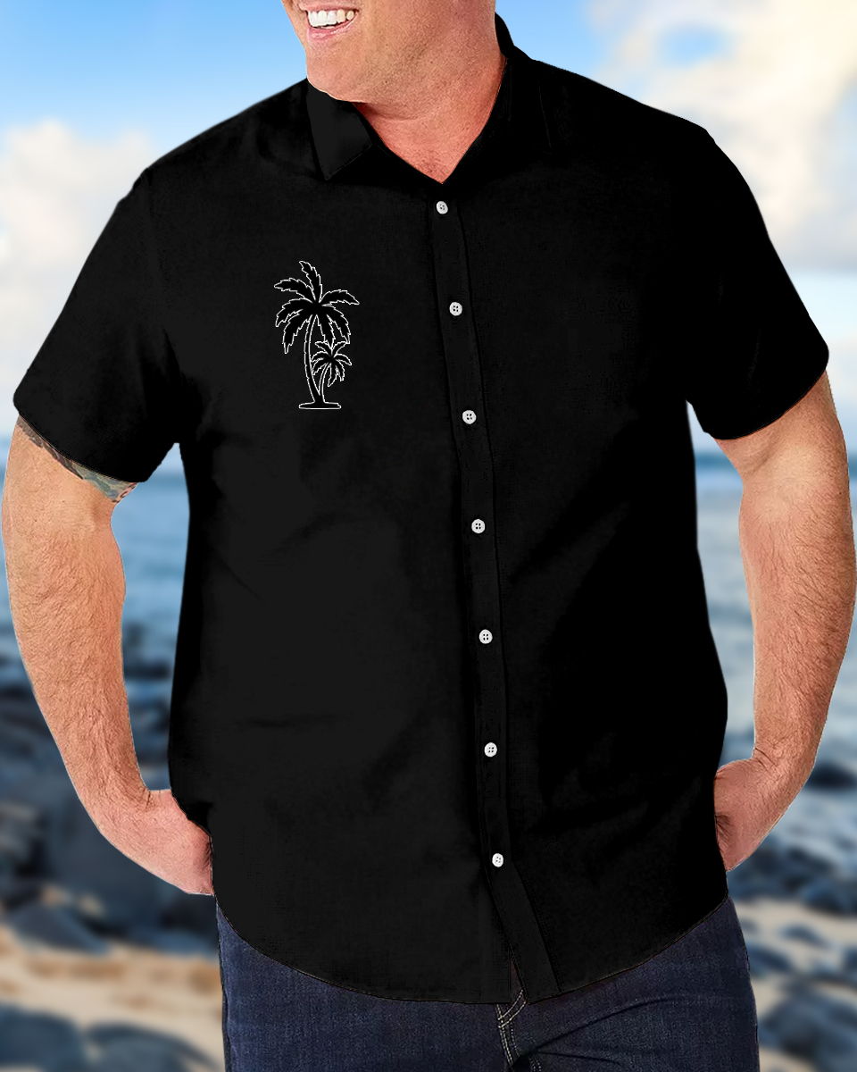 Men's Big Size Vacation Casual Hawaiian Short Sleeve Shirt 008