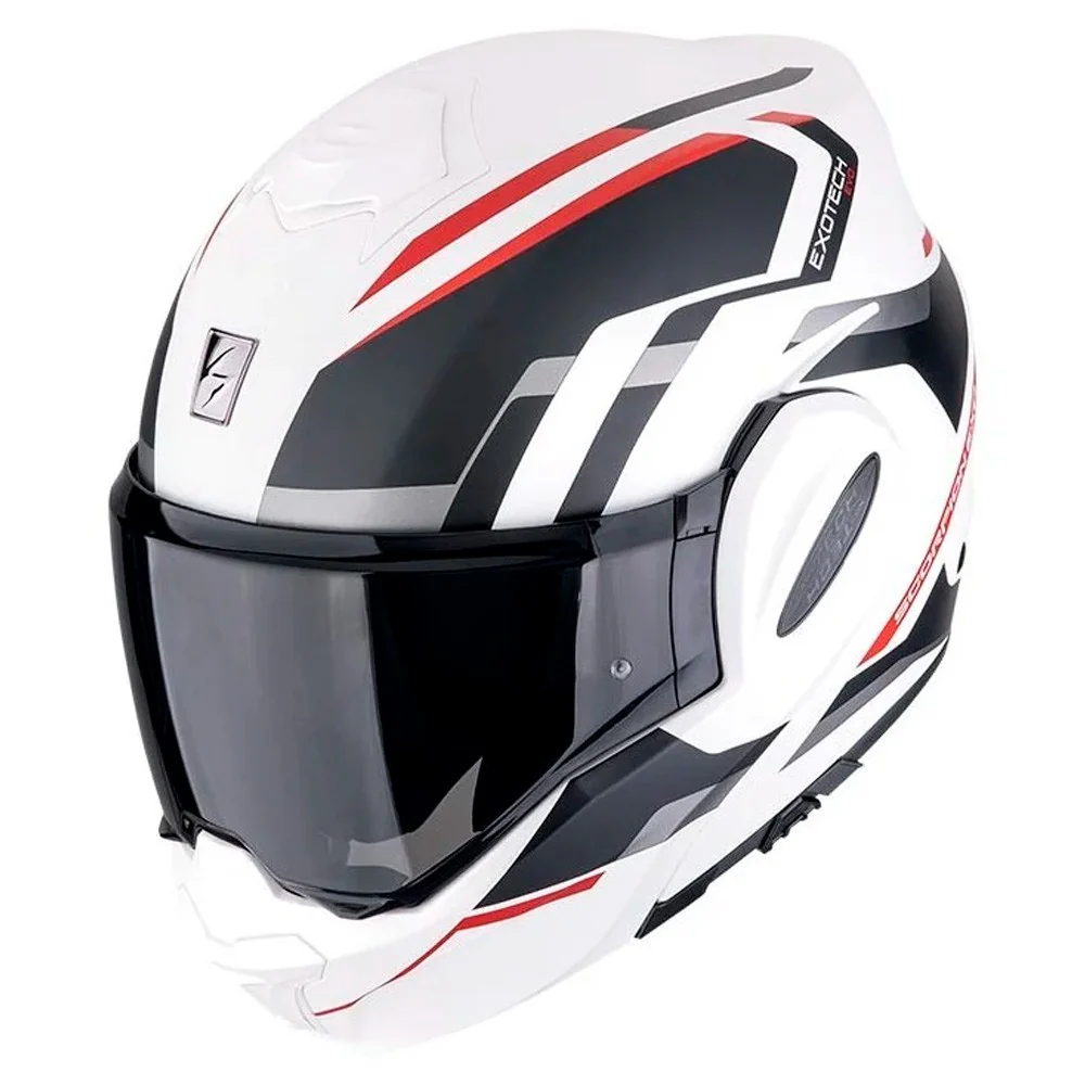 CASCO SCORPION EXO TECH EVO FURIO - BLANCO / NEGRO / ROJO