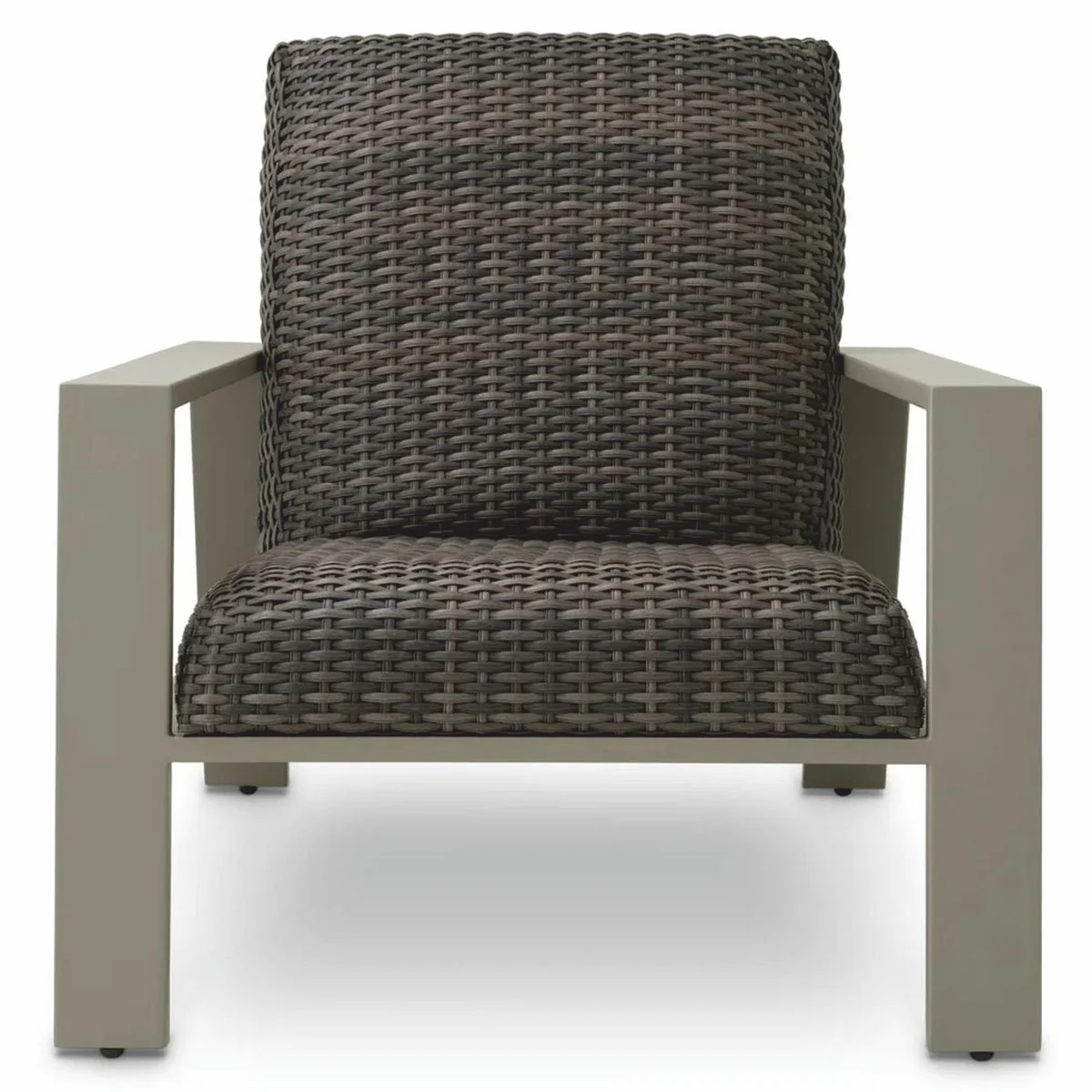 Casa Padrino sill¨®n de jard¨ªn de lujo de rat¨¢n artificial gris - Muebles de jard¨ªn y patio