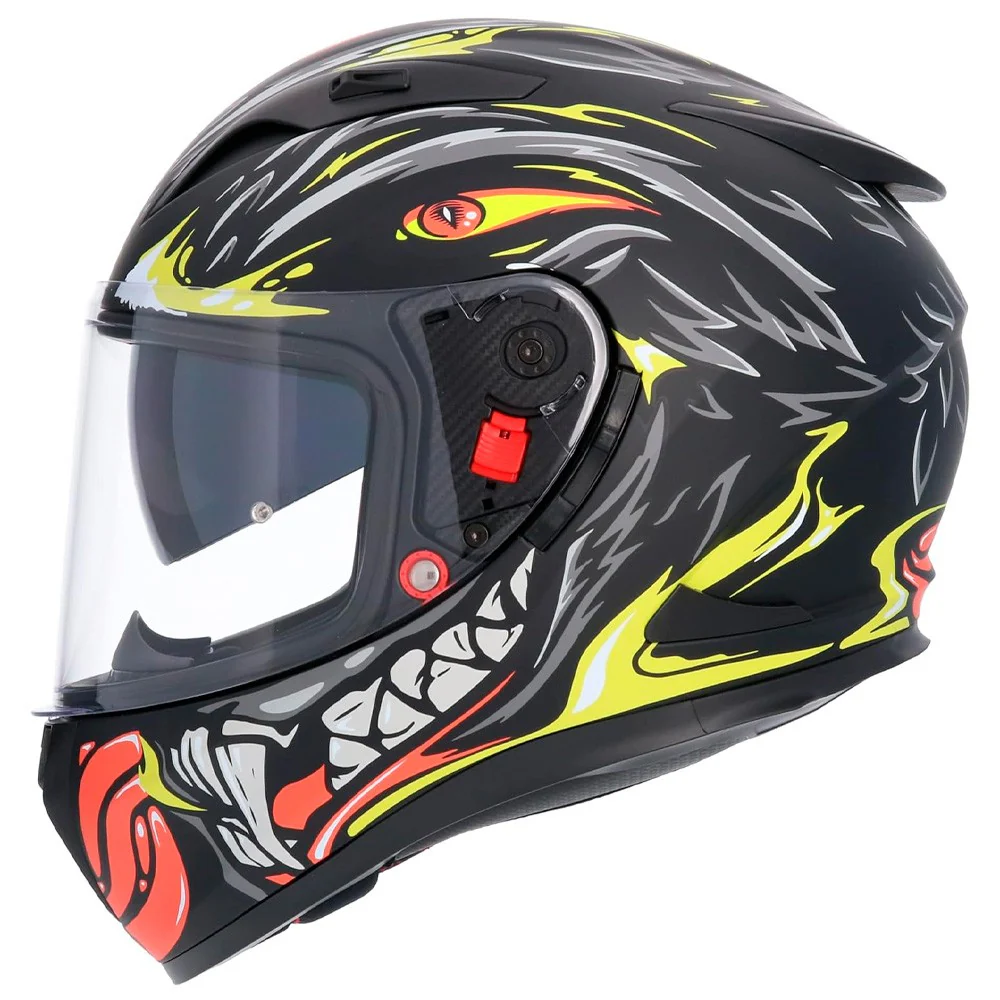 CASCO SHIRO SH-605 RAPAZ NEGRO MATE / FLUOR