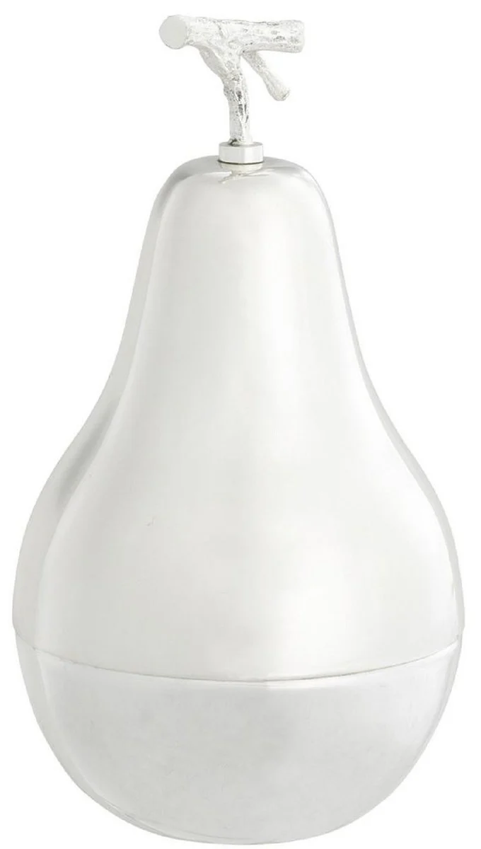 Casa Padrino conjunto de cajas de almacenamiento de lujo con tapa en forma de pera plata - Accesorios de Decoración de Lujo