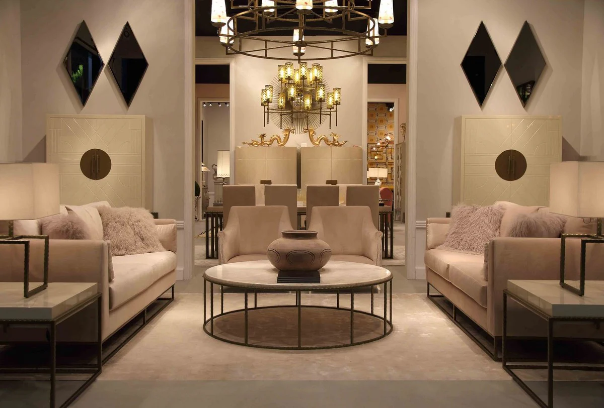 Casa Padrino armario bar de dise?o crema / lat¨®n 120 x 40 x A. 190 cm - Armario para vinos noble con baldosas de cer¨¢mica de alta calidad - Muebles de Bar - Muebles de Hotel - Calidad de Lujo