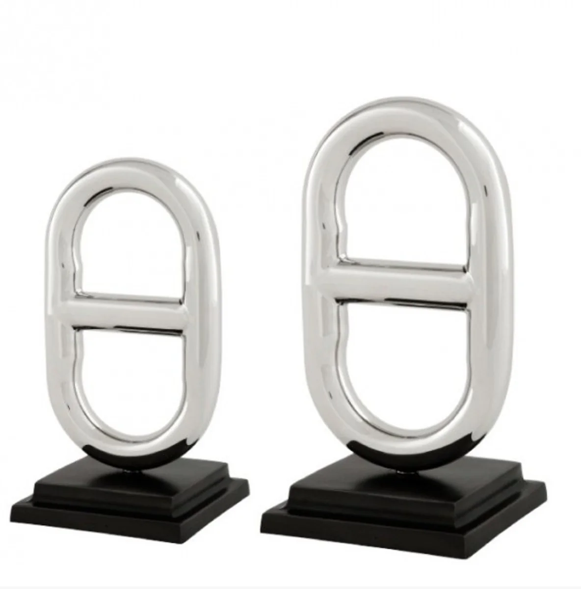 Casa Padrino Luxury Decoration Set of 2 Nickel Finish Buckle from the luxury collection of Casa Padrino