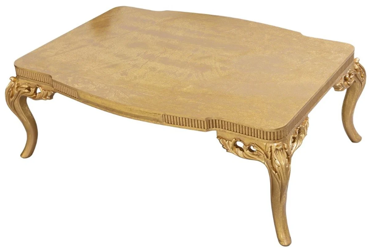 Casa Padrino mesa de centro barroco de lujo oro 120 x 86 x A. 45 cm - Mesa de sal¨®n adornada - Muebles de Sal¨®n en Estilo Barroco