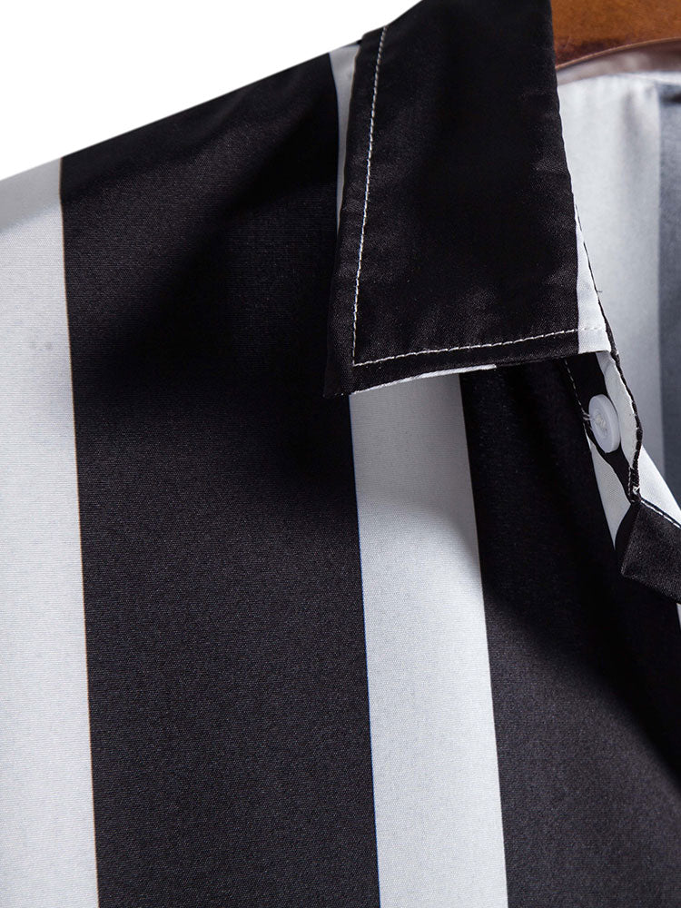 Striped print Button Up Shirt