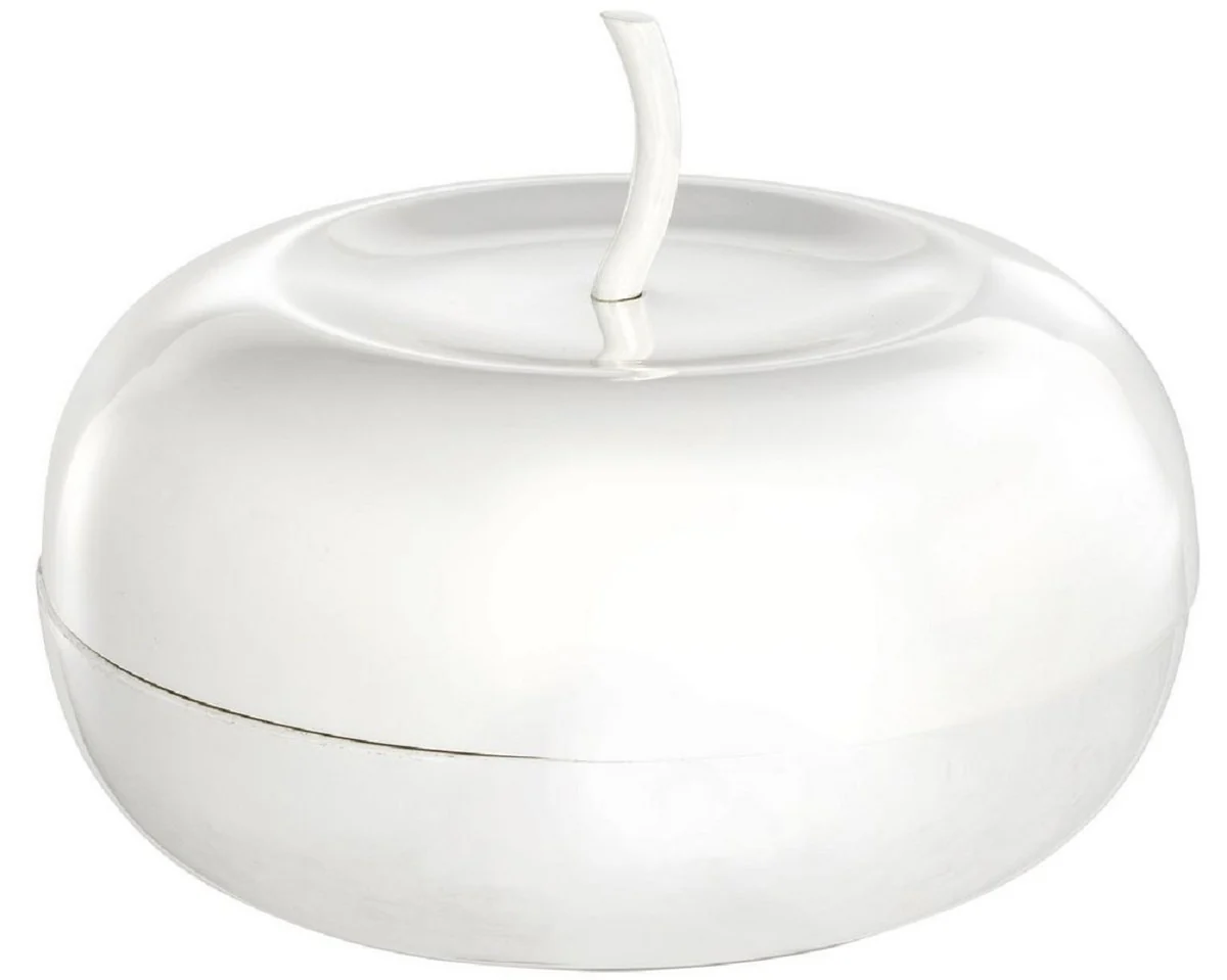 Casa Padrino conjunto de cajas de almacenamiento de lujo con tapa en forma de manzana plata - Accesorios de Decoración de Lujo