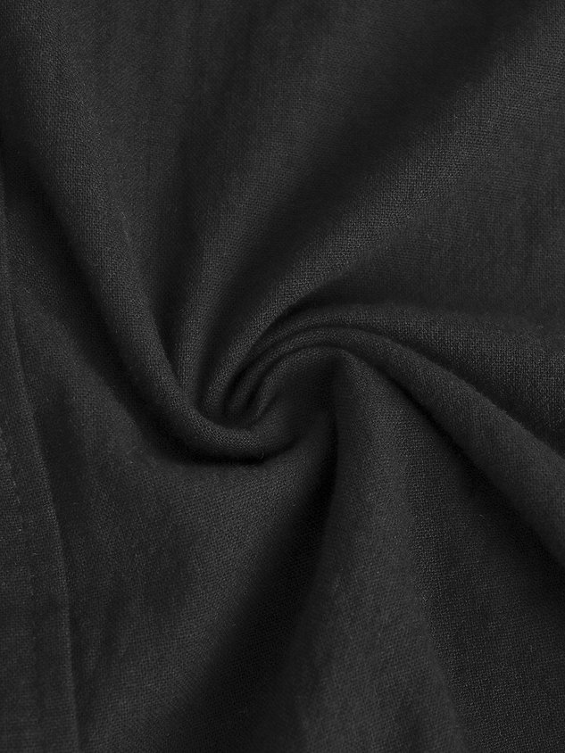 Men's Cotton Linen Casual Pocket Long Sleeve Shirt