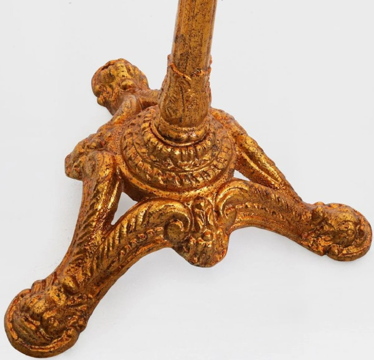 Casa Padrino mesa auxiliar barroco de lujo oro antiguo ? 50 x A. 66 cm - Mesa redonda de madera maciza - Muebles Barrocos