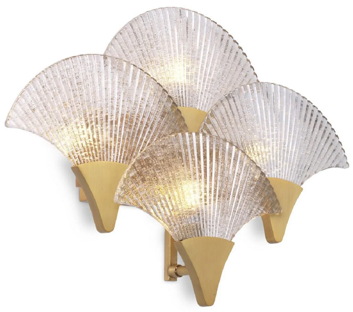 Casa Padrino lámpara de pared LED de lujo latón antiguo / gris 40 x 11 x A. 29,5 cm - Lámpara de Pared para Hotel y Restaurante - Colección de Lujo