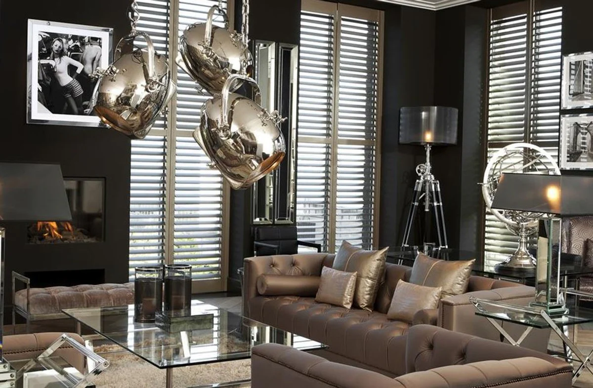 Casa Padrino sof¨¢ de dise?o marr¨®n - colecci¨®n de lujo