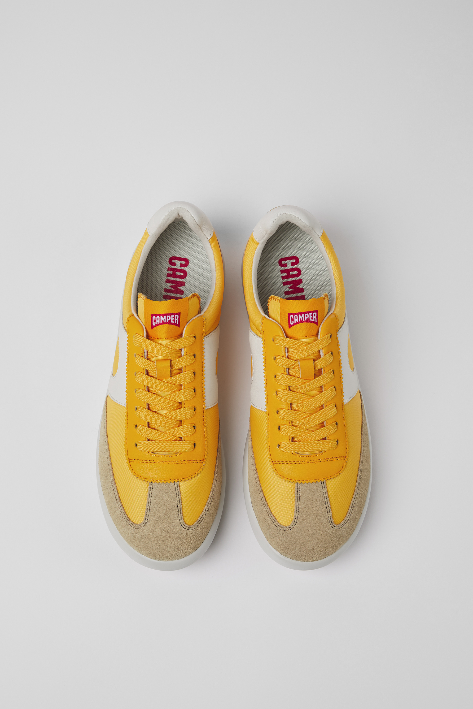 Pelotas XLite - Orange textile and leather sneakers for men