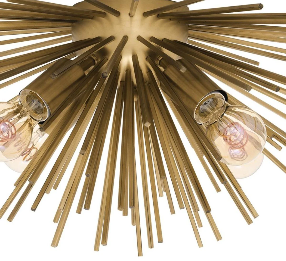 Casa Padrino lámpara de techo de lujo latón Ø 58 x H. 26,5 cm - Colección de Lujo