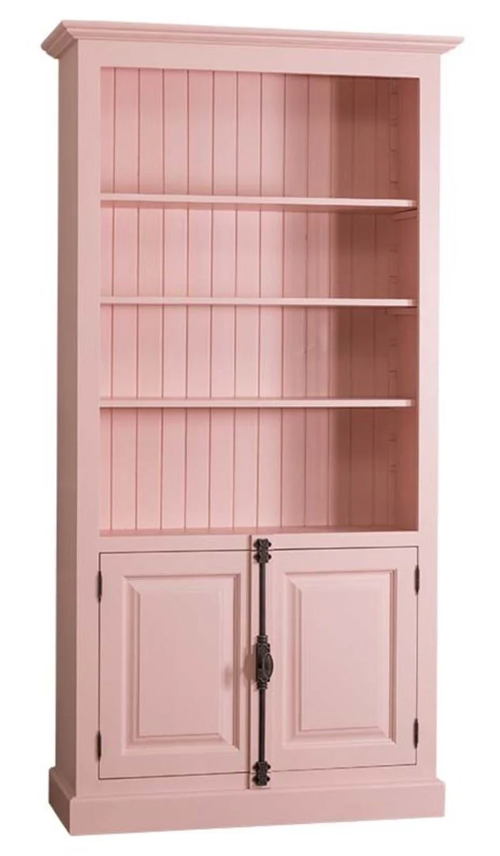 Casa Padrino country style bookcase pink 109 x 40 x H. 210 cm - Country Style Living Room Cabinet