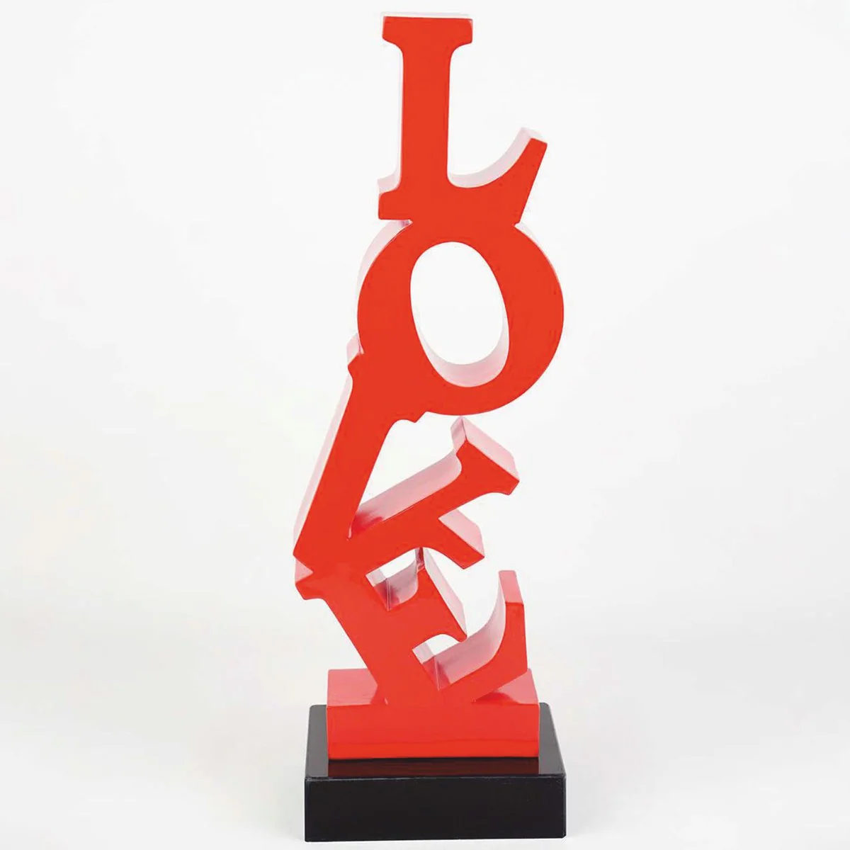Casa Padrino Escultura Decorativa Love Rojo / Negro A. 60 cm - Decoraci¨®n para Sal¨®n y Escritorio