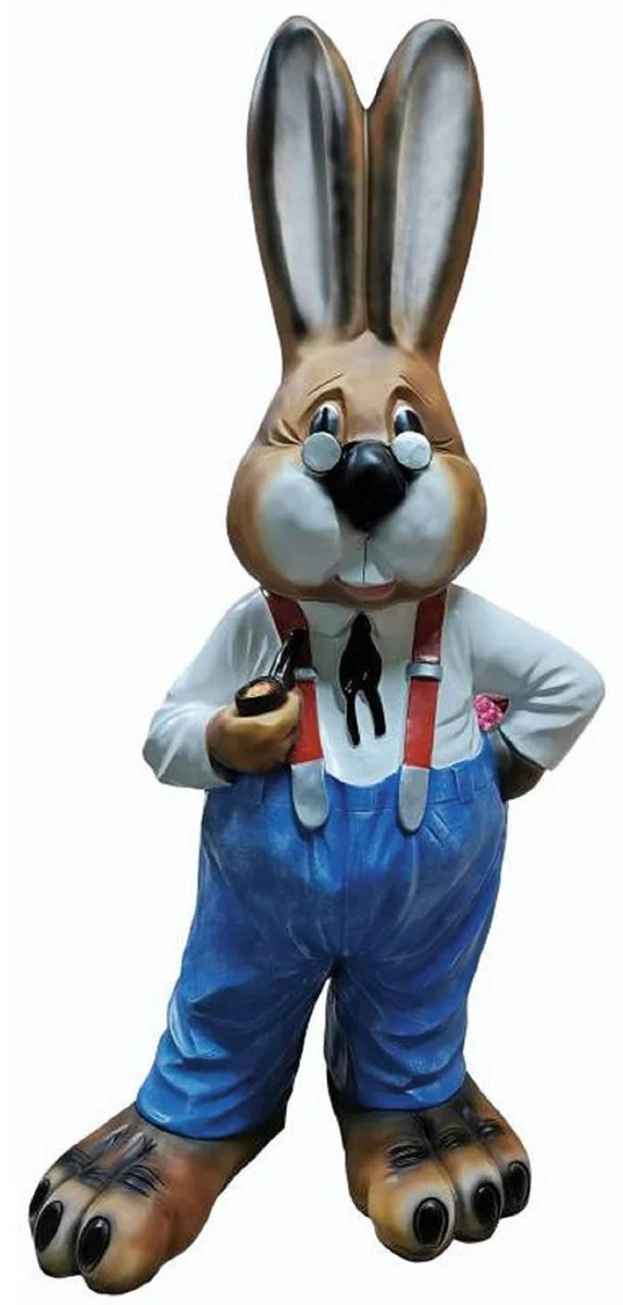 Casa Padrino escultura decorativa de lujo conejo multicolor A. 137 cm