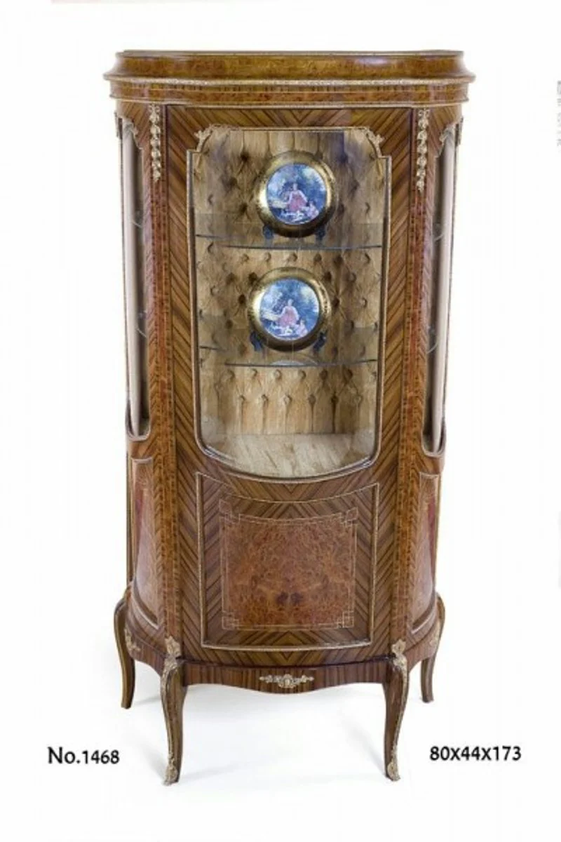 Casa Padrino baroque living room cabinet 80 x 44 x H. 173 cm - display cabinet