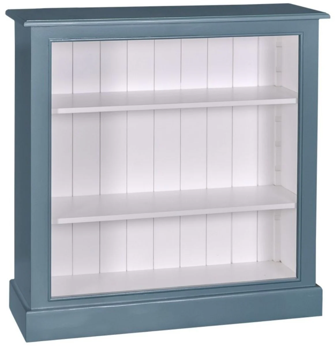 Casa Padrino country style bookcase blue / white 102 x 35 x H. 102 cm - Living Room Furniture in Country Style