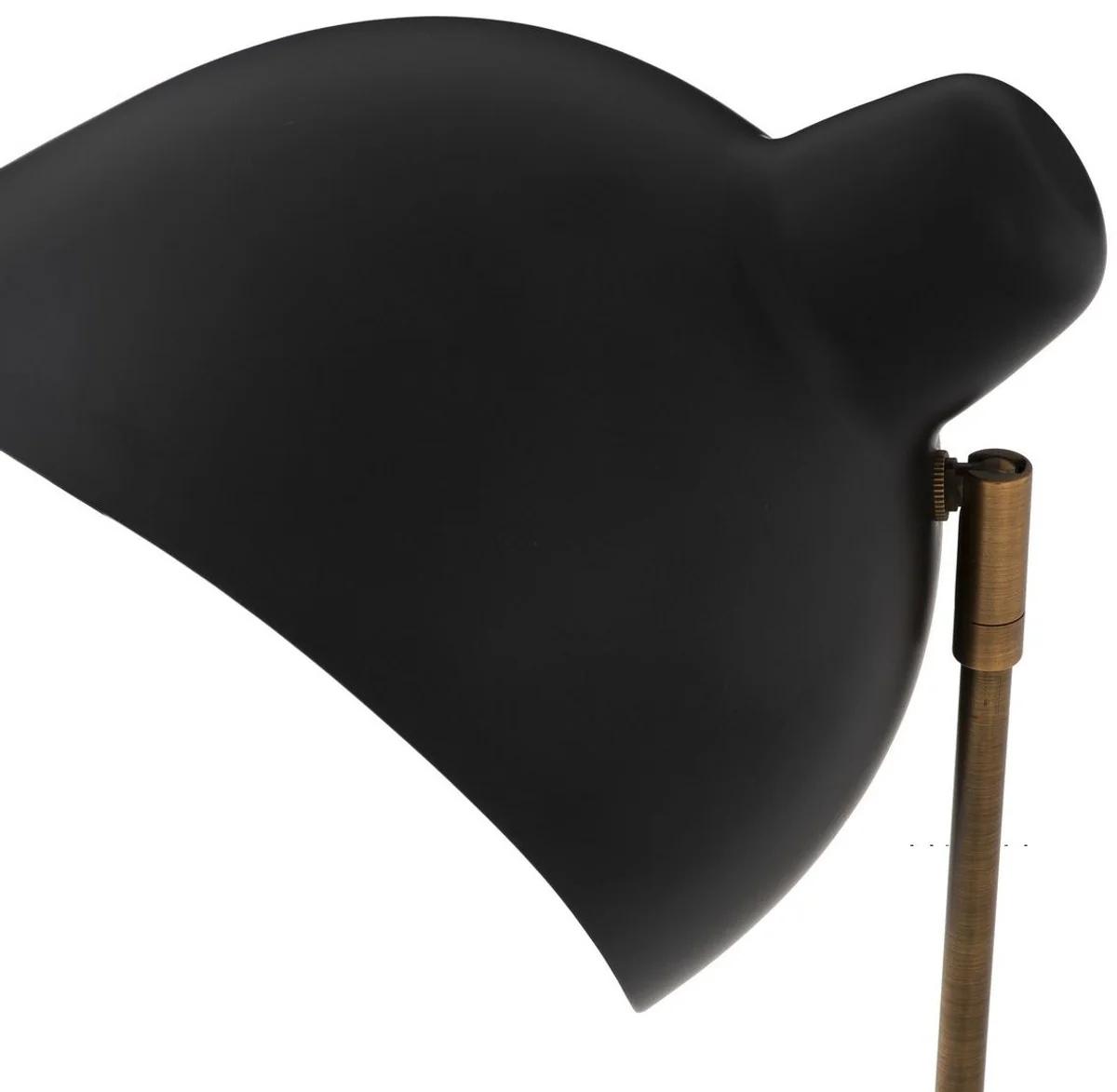 Casa Padrino lámpara de pie de lujo latón antiguo / negro 87 x 87 x A. 180 cm - Elegante lámpara de pie trípode de estilo años 50 - Colección de Lujo