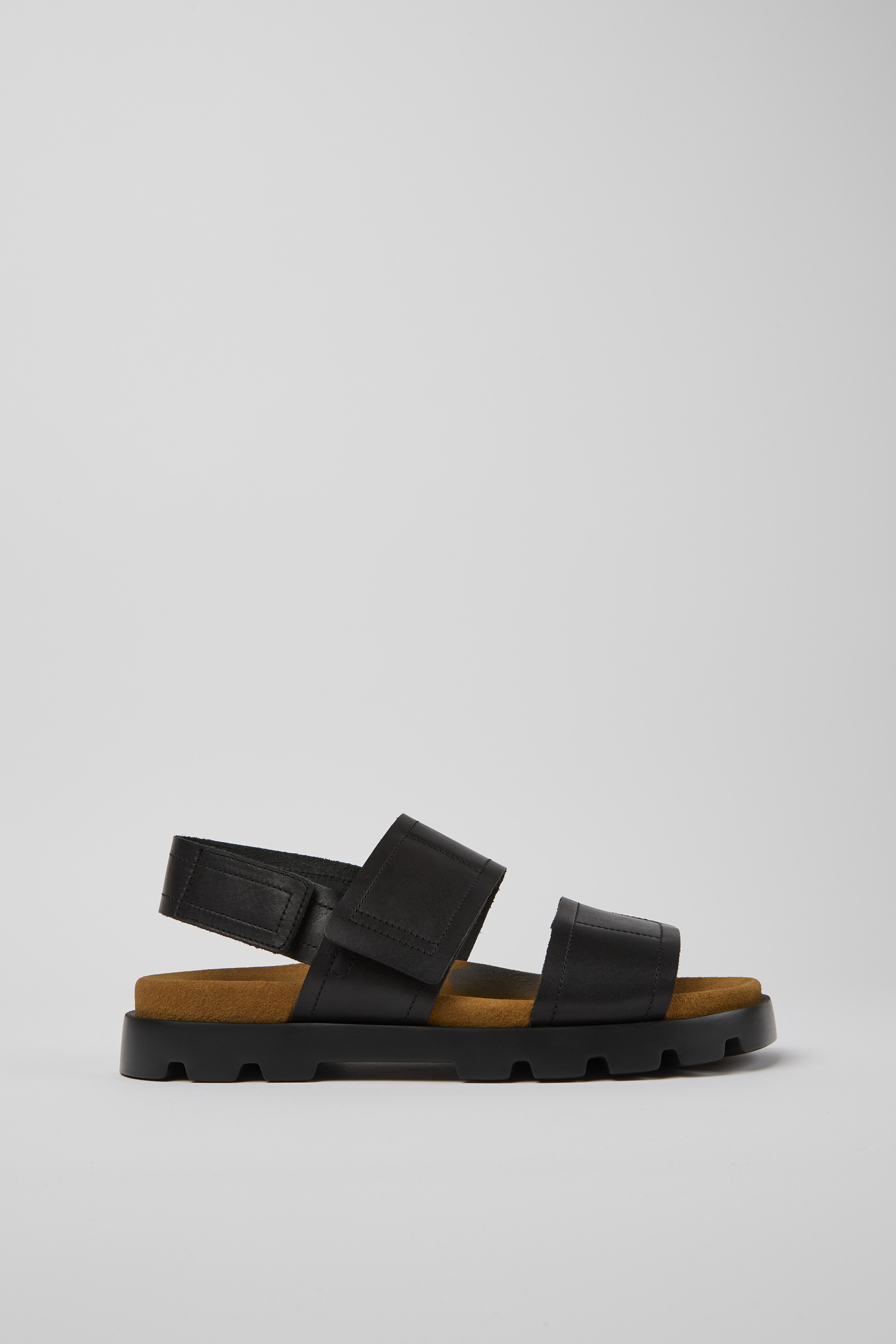 Brutus Sandal - Black leather sandals for men