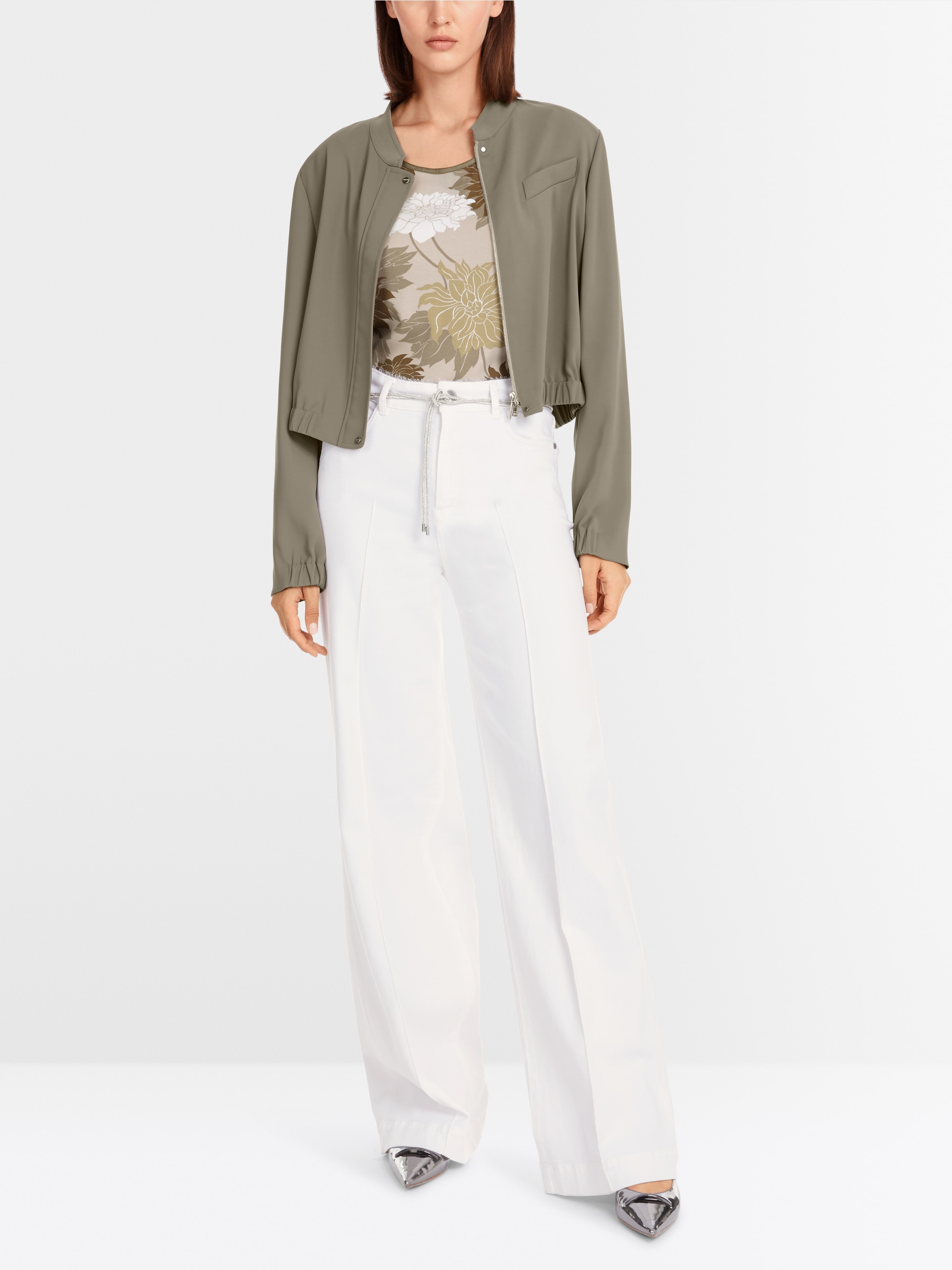 Marc-Cain Floral ribbed T-shirt