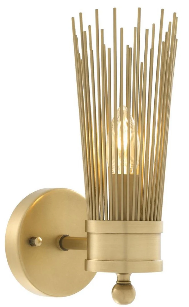 Casa Padrino lámpara de pared de lujo latón antiguo 11 x 18,5 x H. 29,5 cm - Colección de Lujo