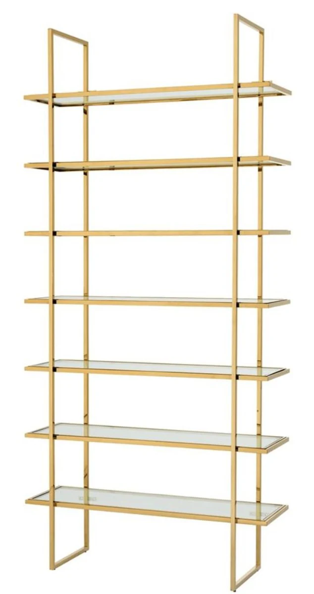 Casa Padrino armario de estanter¨ªa de lujo oro 120,5 x 40 x H. 253 cm - Muebles de Lujo
