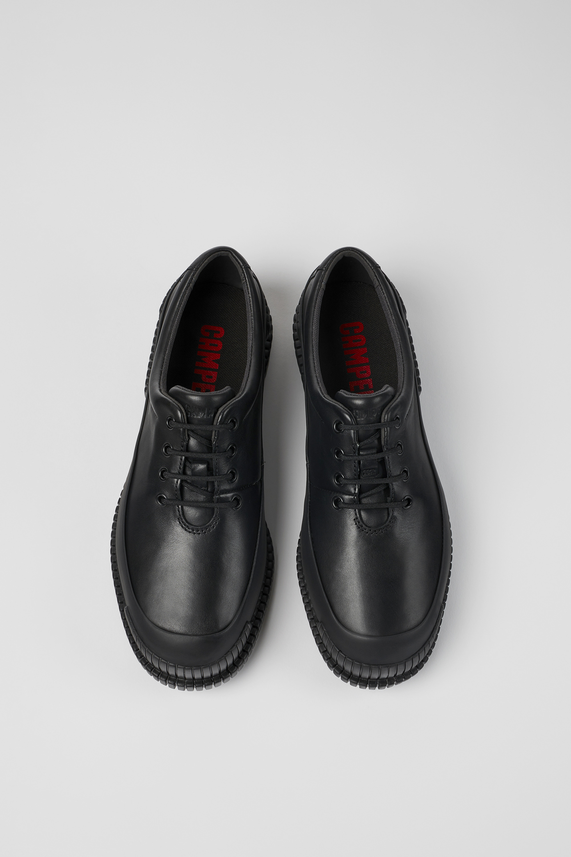 Pix - Black leather lace-up shoes