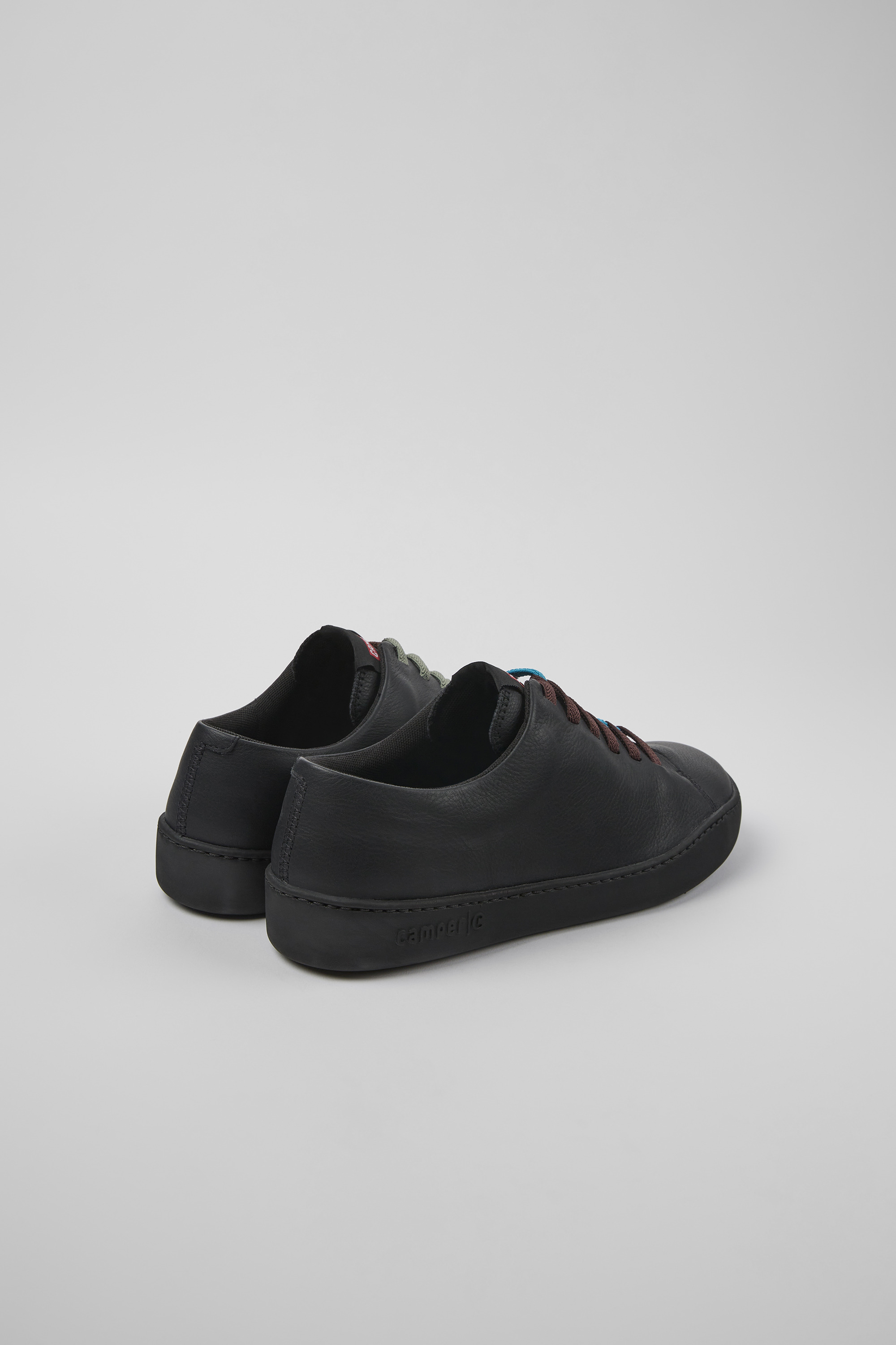 Twins - Black leather sneakers for men