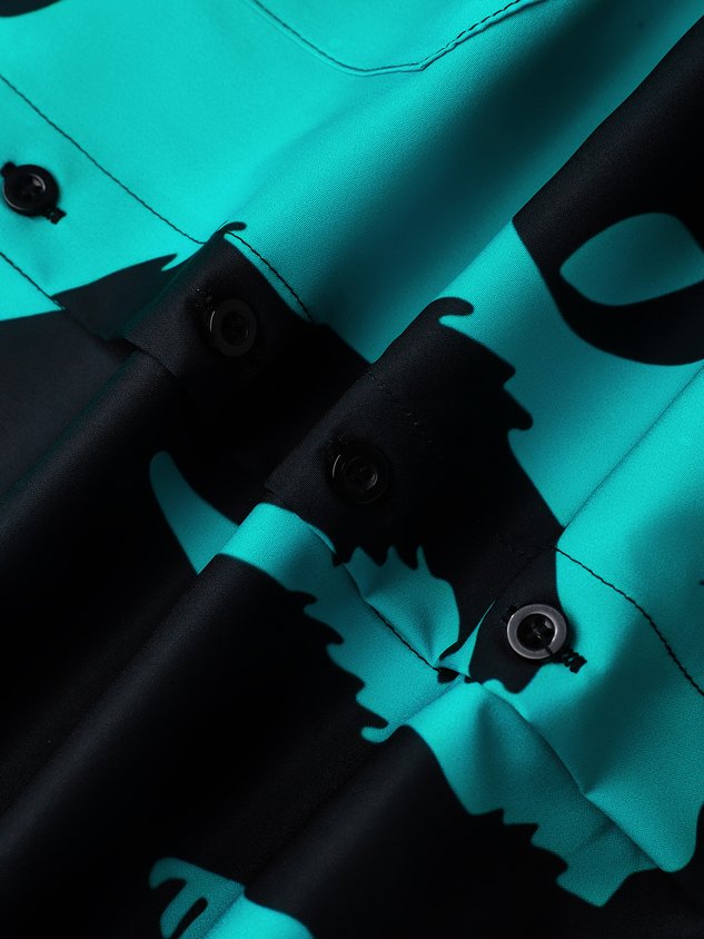 Bigfoot Alien Chest Pocket Short Sleeve Shirt