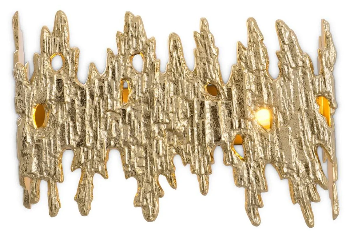 Casa Padrino lámpara de pared de diseño de lujo oro 41,5 x 10,5 x A. 27 cm - Lámpara de pared de salón - Lámpara de pared de hotel - Lámpara de pared de restaurante - Luces de lujo