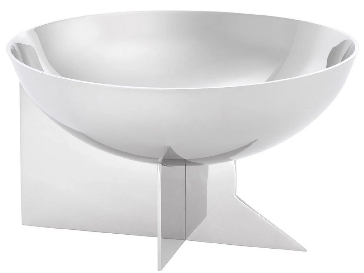 Casa Padrino tazón de acero inoxidable de diseño plata Ø 25 x A. 15 cm - Frutero noble - Accesorios para hoteles y restaurantes