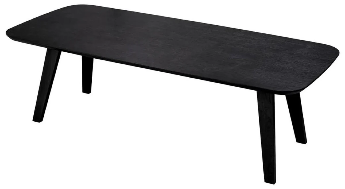 Casa Padrino mesa de comedor de lujo negro gris 245 x 109,5 x A. 77 cm - Mesa de cocina rectangular de madera maciza - Muebles de comedor - Muebles de cocina - Muebles de lujo