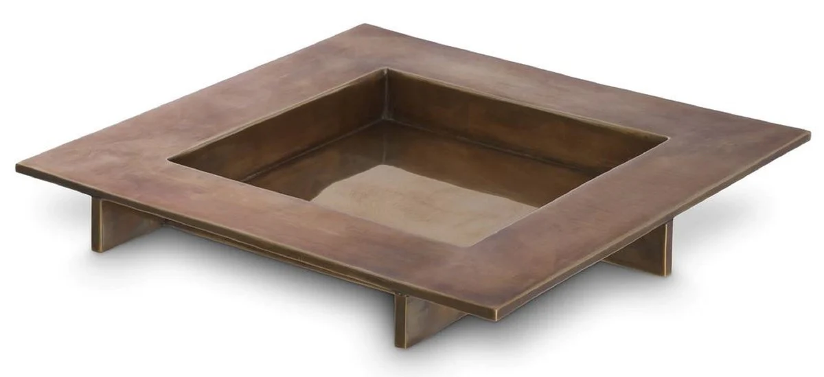 Casa Padrino bandeja de servir de lujo lat¨®n vintage 20 x 20 x A. 2 cm - Bandeja cuadrada de lat¨®n - Accesorios Gastronom¨ªa y Restauraci¨®n - Accesorios de Lujo
