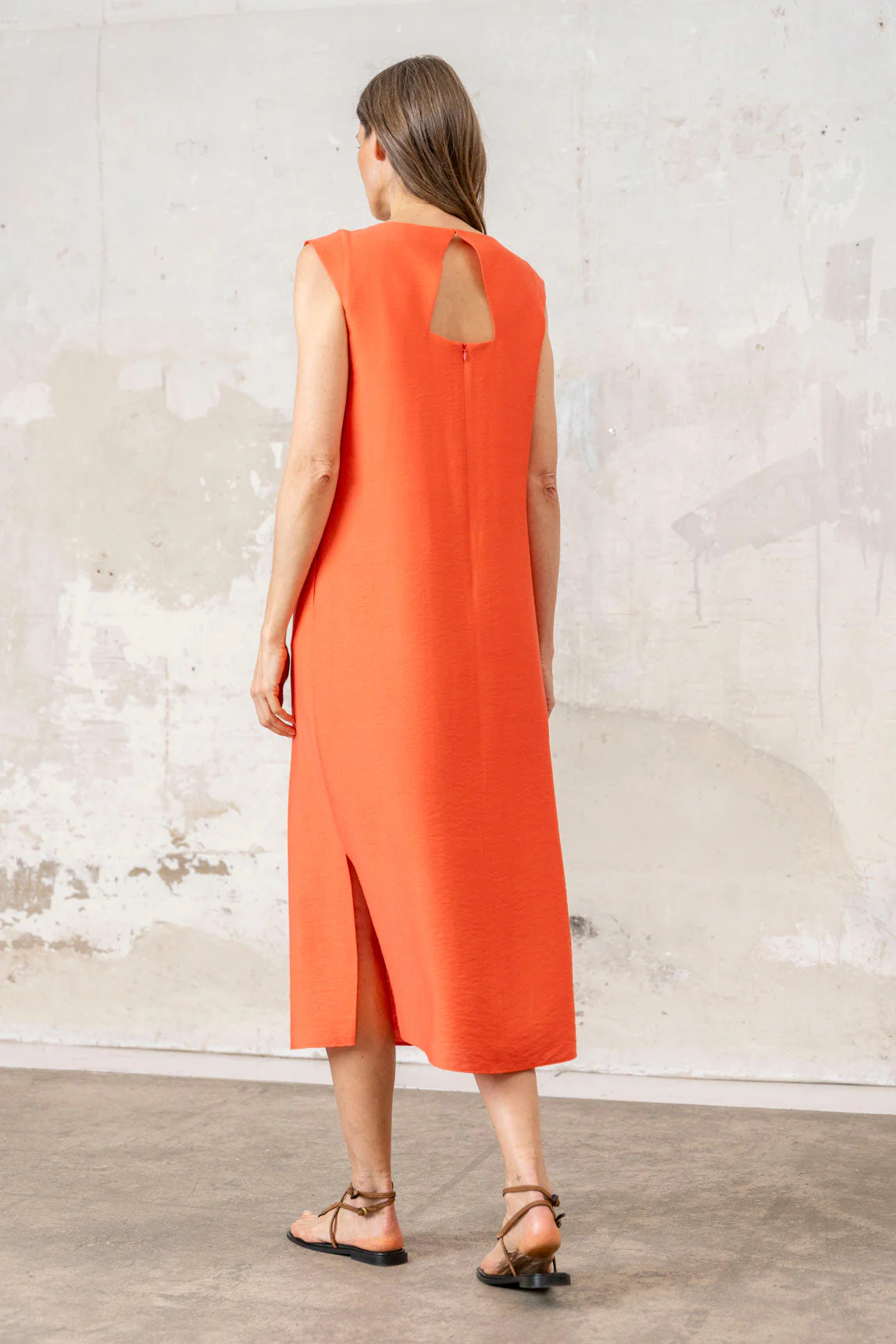 Rivera-spain Vestido Tissi coral