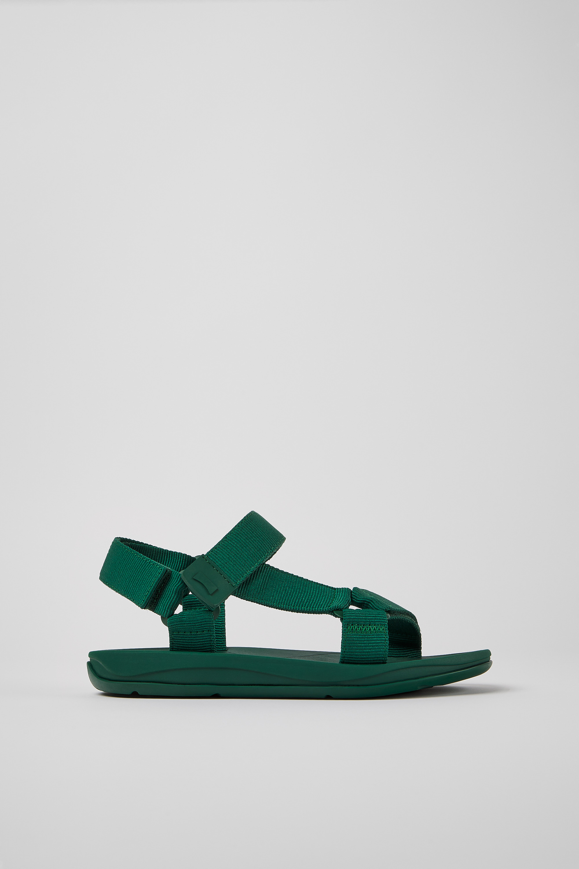 Match - Green textile sandals for men