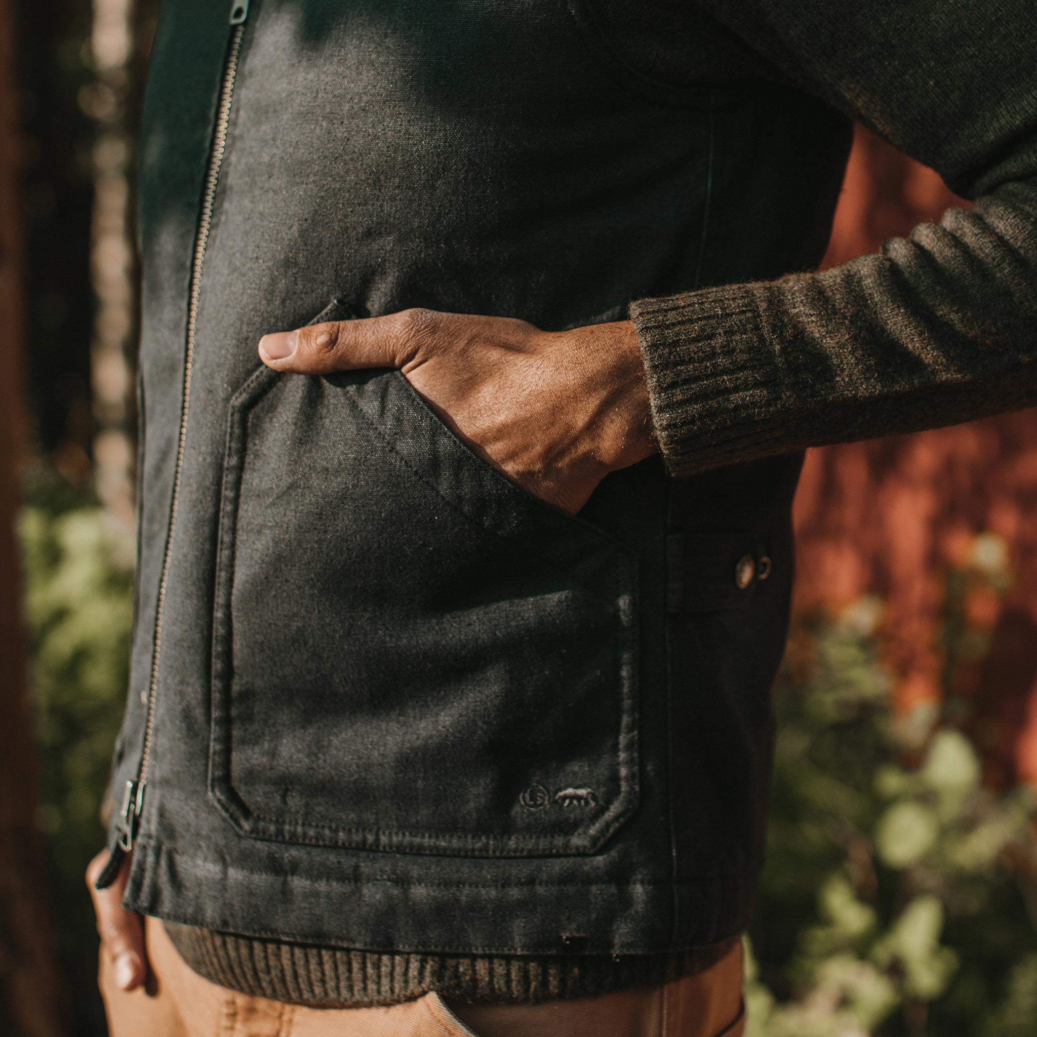 The Workhorse Vest in Coal Boss Duck