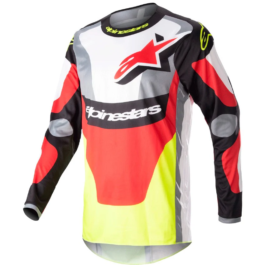 CAMISETA ALPINESTARS FLUID AGENT NEGRO / ROJO / AMARILLO