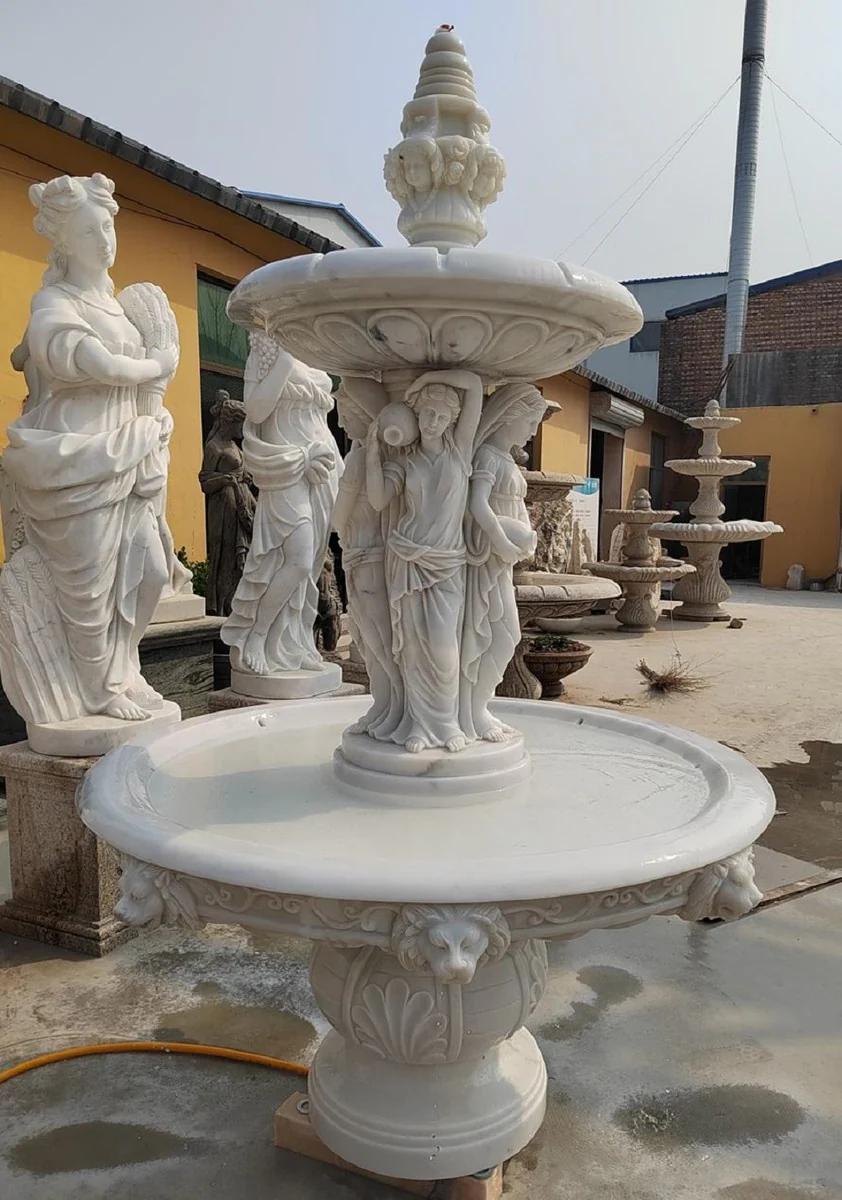 Casa Padrino fuente de m¨¢rmol barroco de lujo blanco ? 150 x A. 230 cm