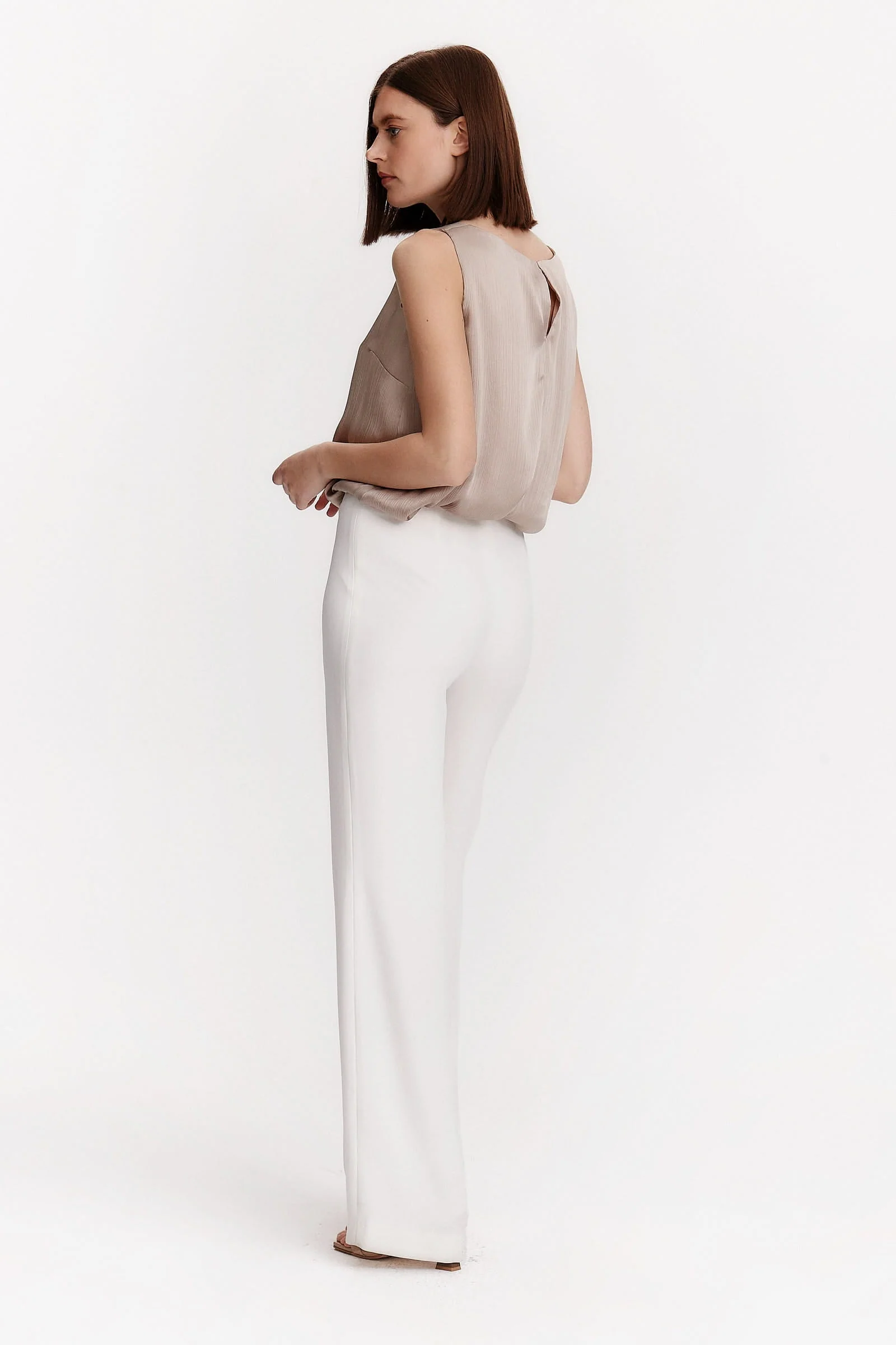 Rivera-spain Pantalón palazzo blanco