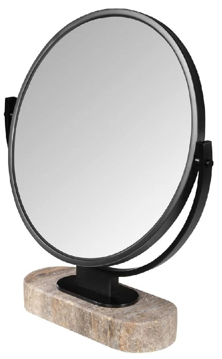 Casa Padrino espejo de maquillaje de lujo negro / gris A. 51 cm - Espejo de tocador