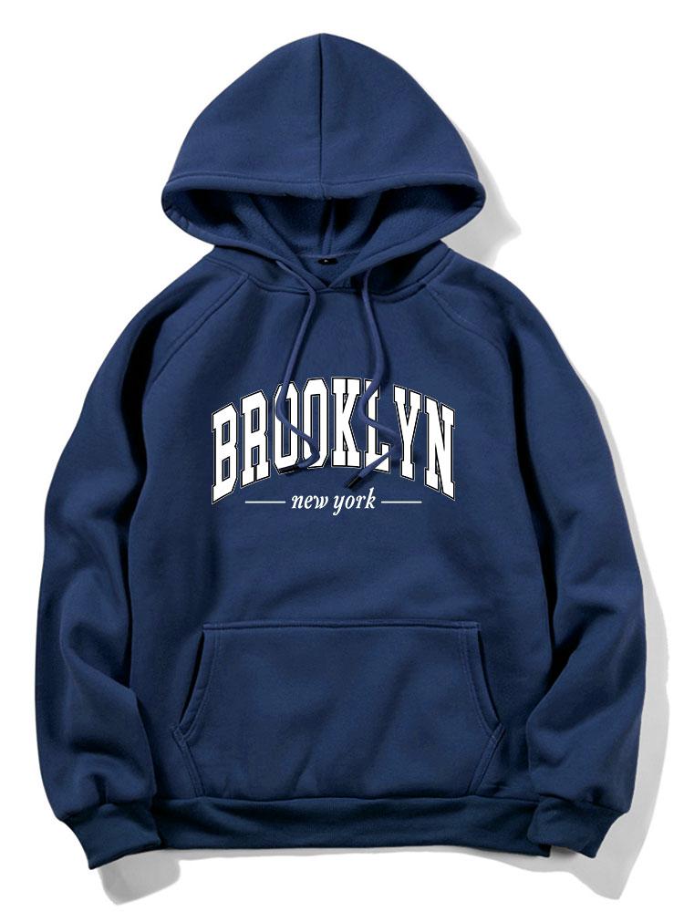 Brooklyn Letter Print Hoodie