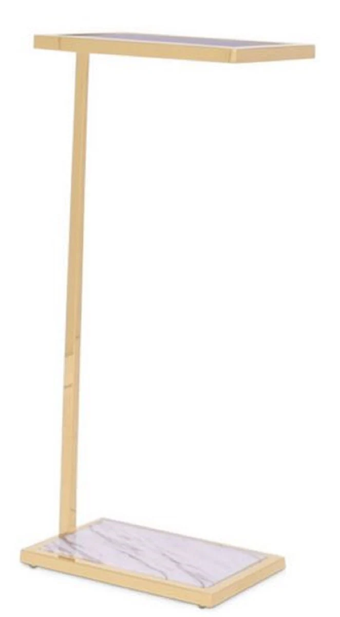 Casa Padrino Mesa Auxiliar de Lujo Oro / Negro / Blanco 31 x 20 x H. 72 cm - Muebles de Dise?o