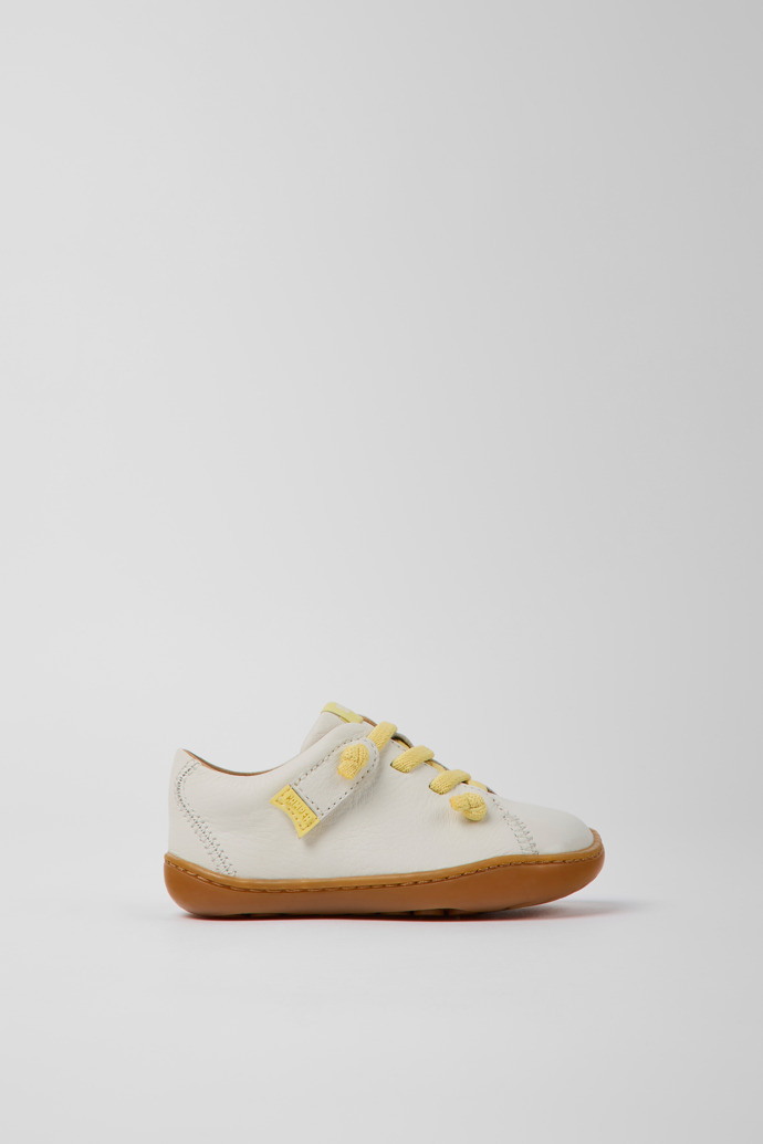 Peu White leather shoes for children