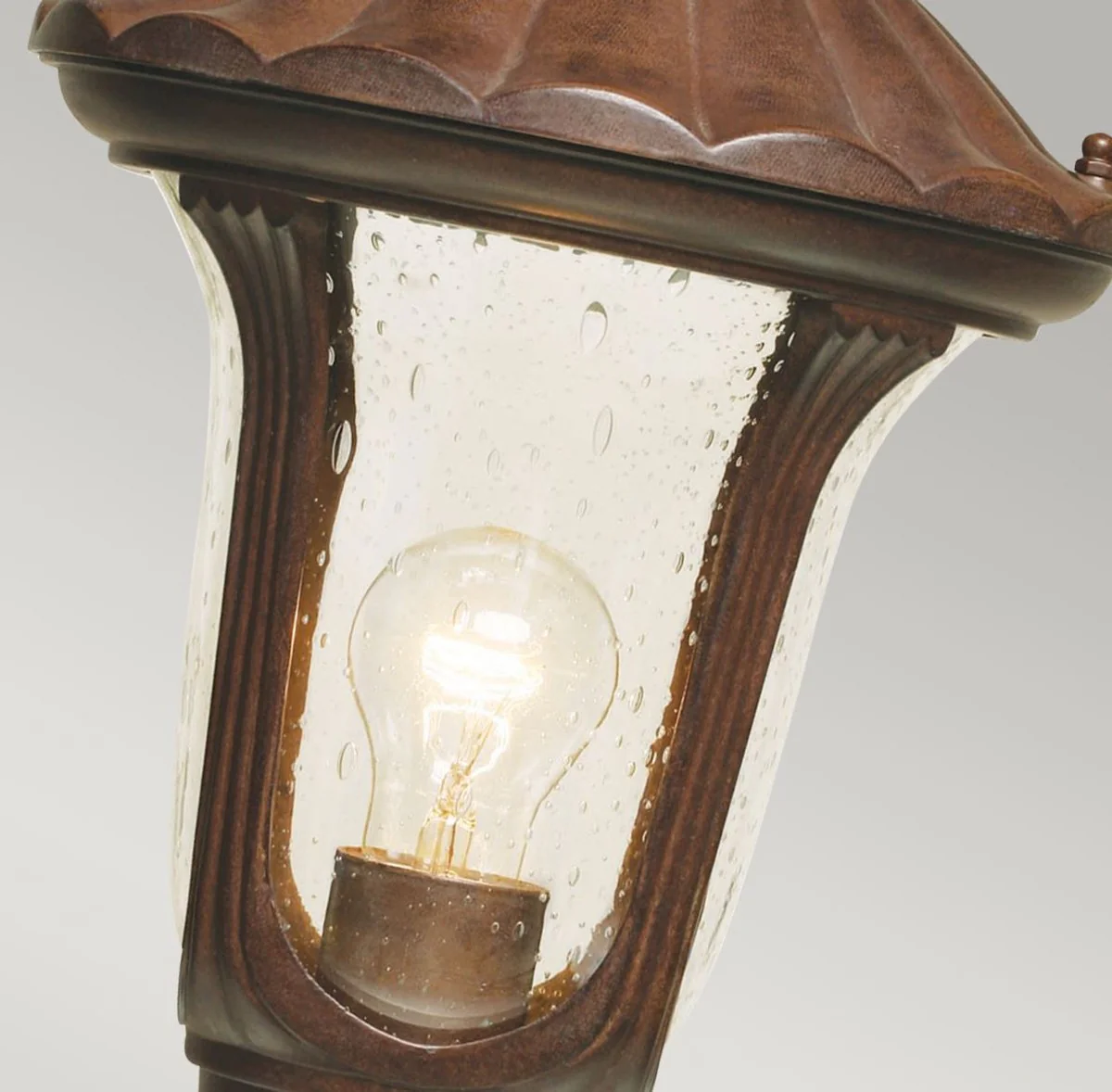 Casa Padrino lámpara de pedestal barroco óxido Ø 23,5 x A. 51 cm - Luz exterior resistente a la intemperie - Luz de jardín - Luz de patio - Luz exterior barroco - Iluminación exterior nostálgica