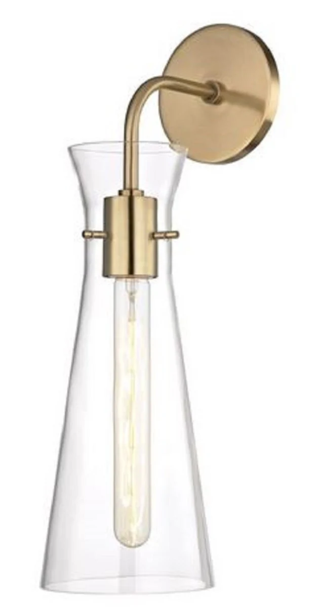 Casa Padrino lámpara de pared de lujo latón antiguo 14 x 19,1 x H. 47 cm - Lámpara para Hoteles y Restaurantes