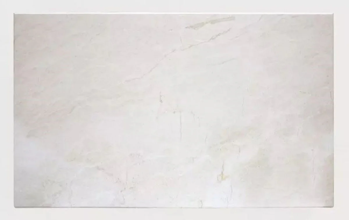 Casa Padrino mesa de centro barroco de lujo con tapa de m¨¢rmol blanco / marr¨®n oscuro / oro - Mesa de sal¨®n rectangular de estilo barroco - Muebles Barrocos - Noble y Magn¨ªfico