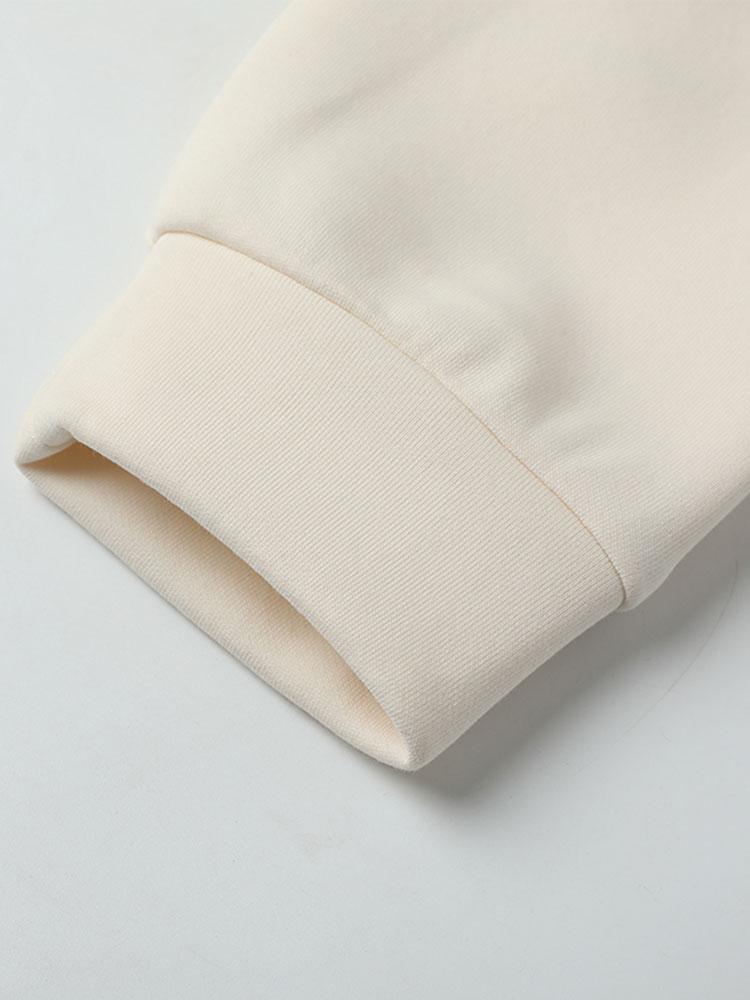 Textured Fabric Patchwork Crew Neck Sweatshirt