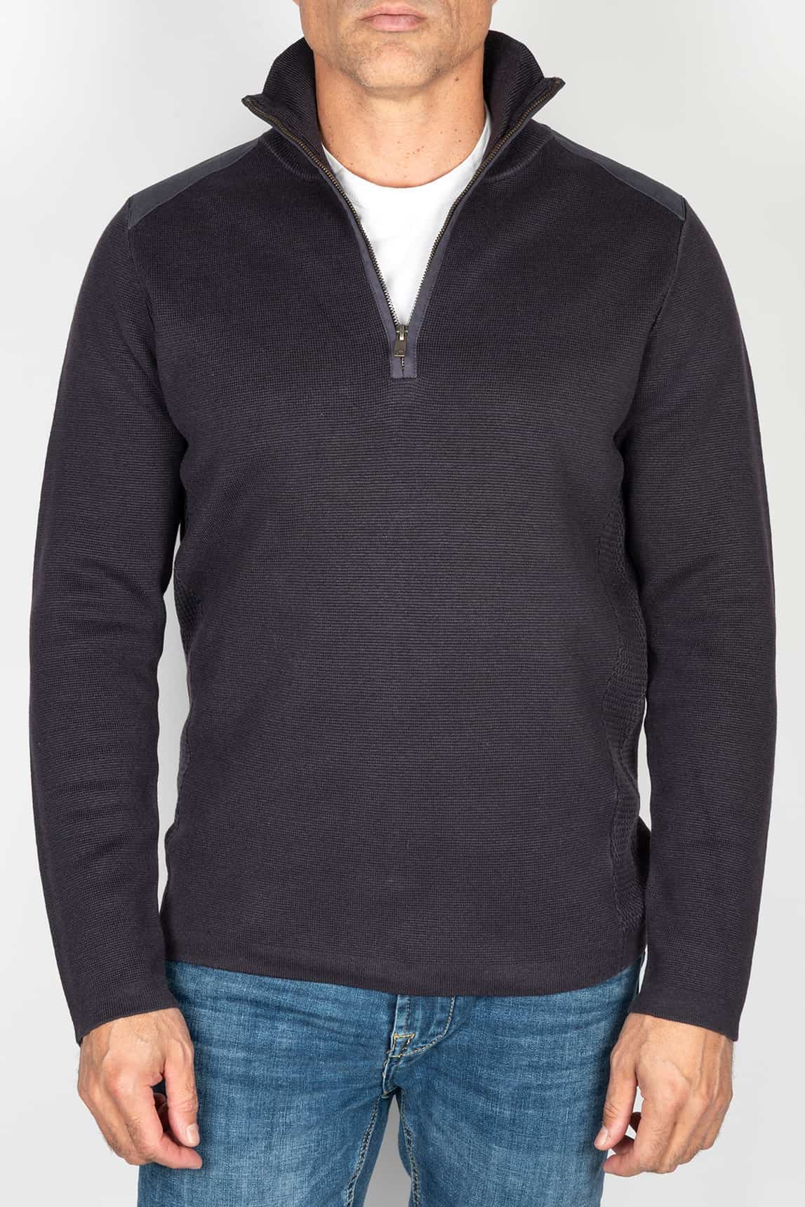 Rivera-spain Jersey Keeling azul marino media cremallera