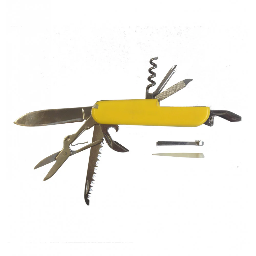 Navaja multiusos 9 FUNCIONES amarilla